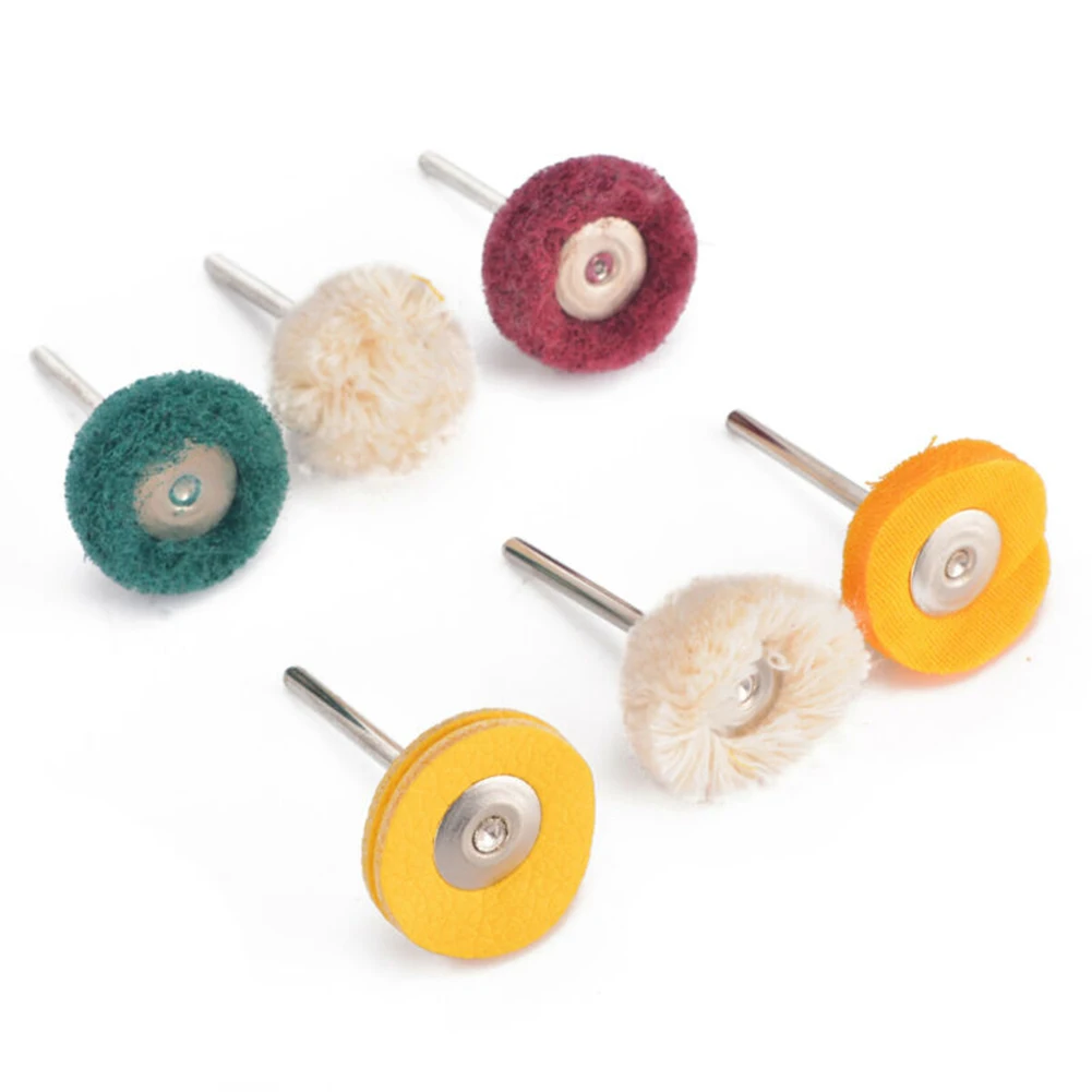 

6PCS Wheel Brush Mop Wheel Brushes Pad For Rotary Polish Drill Bit kit