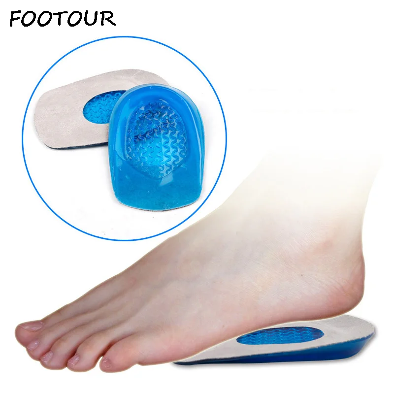 FOOTOUR Silicone Gel Insoles Heel Cushion for Feet Soles Relieve Foot Pain Protectors Spur Support Shoes Pad Feet Care Inserts