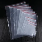 Прозрачные самоклеящиеся пакеты 100 шт.лот, 5 размеров, пластиковые пакеты для упаковки ювелирных изделий, пакеты для хранения продуктов на молнии