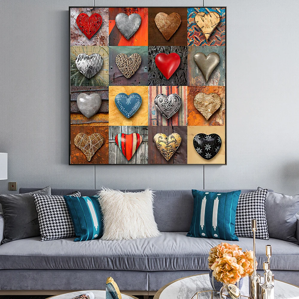 

Stone Love Pattern Posters Prints Wall Art Modern Canvas Painting For Living Room Bedroom Decoration Cuadro Home Decor No Frame