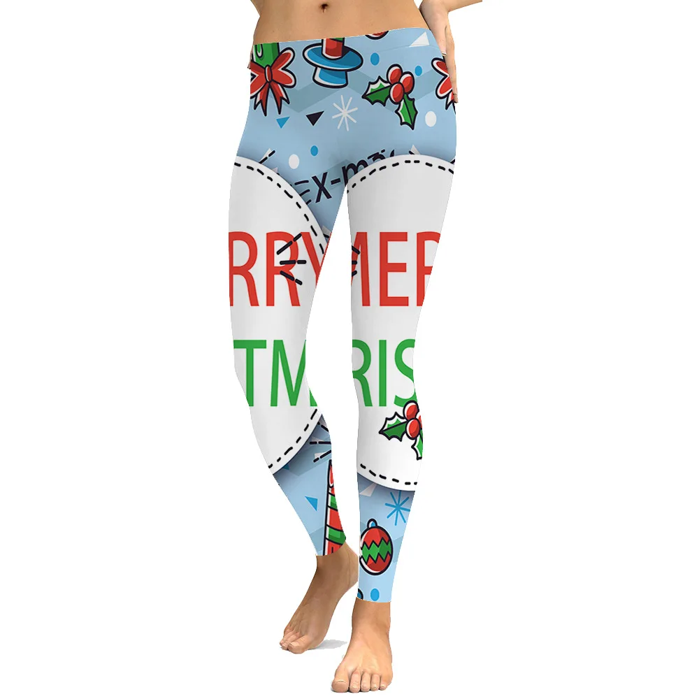 

New Sexy Girl Women Christmas Animal 3D Prints Elastic Fitness Gym Sport Workout Yoga Plus Size Leggings Pants Dropshipping