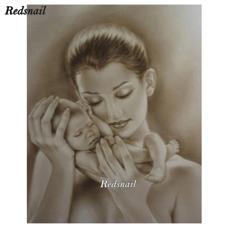 Алмазная 5D Вышивка крестиком круглая квадратная вышивка любовь мать и ребенок