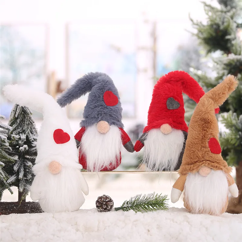 Плюшевая кукла ручной работы без лица рождественские украшения Рождественская