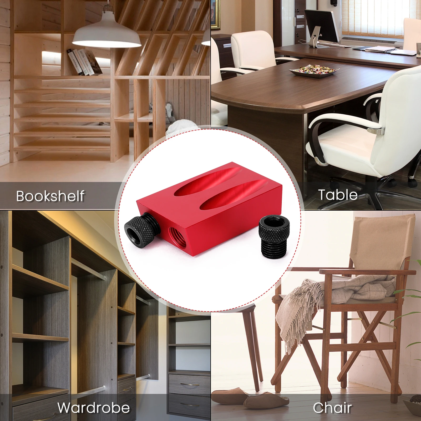 

28 Pcs/Set 7 Pcs/Set 15 Woodworking Inclined Hole Locator Drilling Guide Hole Opener Combination Tool Set Woodworking Drilling