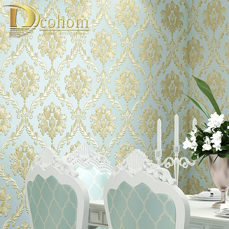 Кремово белая текстурированная роскошная классическая 3D Дамасская настенная