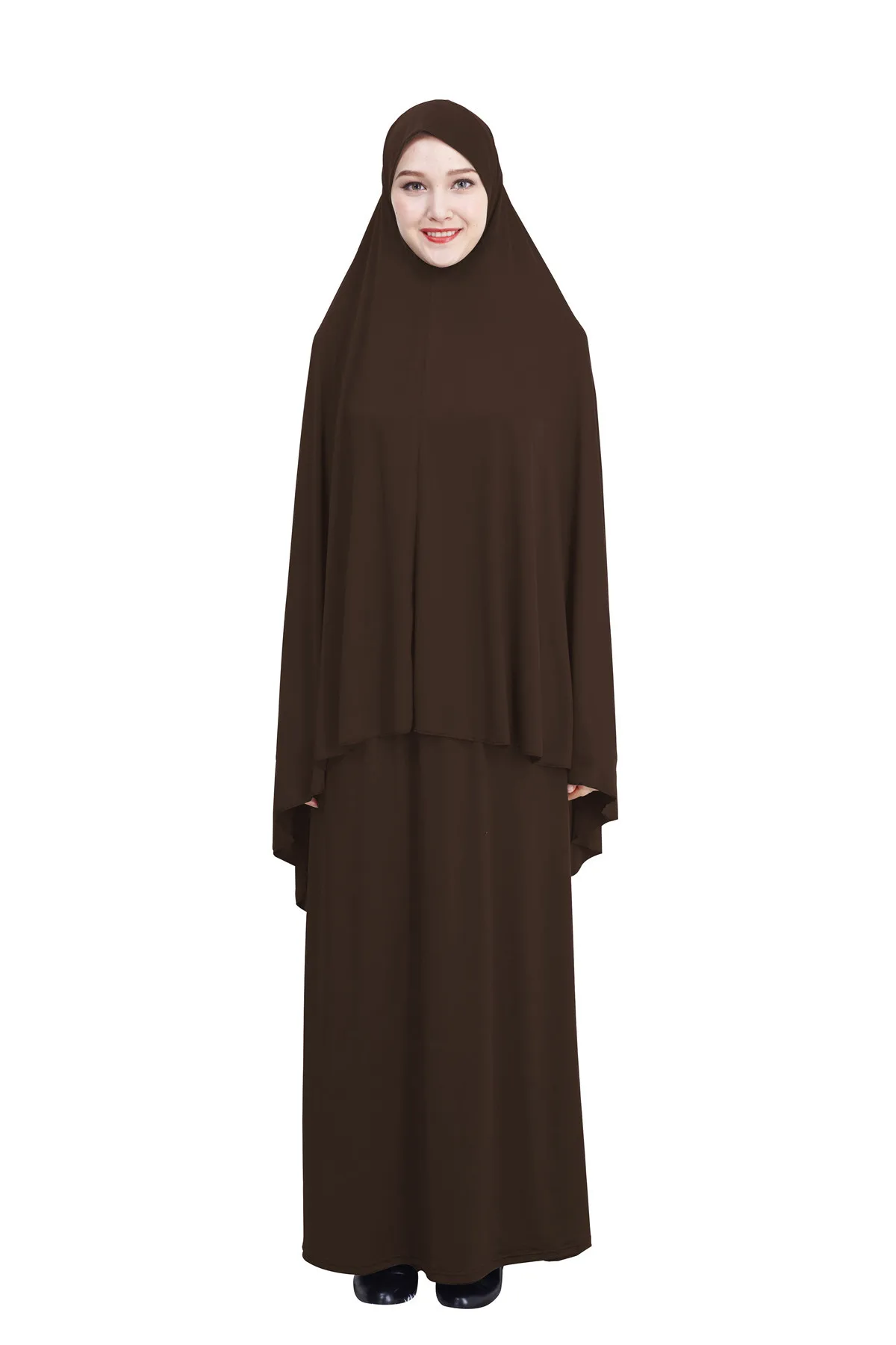 

Full Cover Muslim Women Prayer Dress Niquab Long Scarf Khimar Hijab Islam Large Overhead Clothes Jilbab Ramadan Arab Middle East