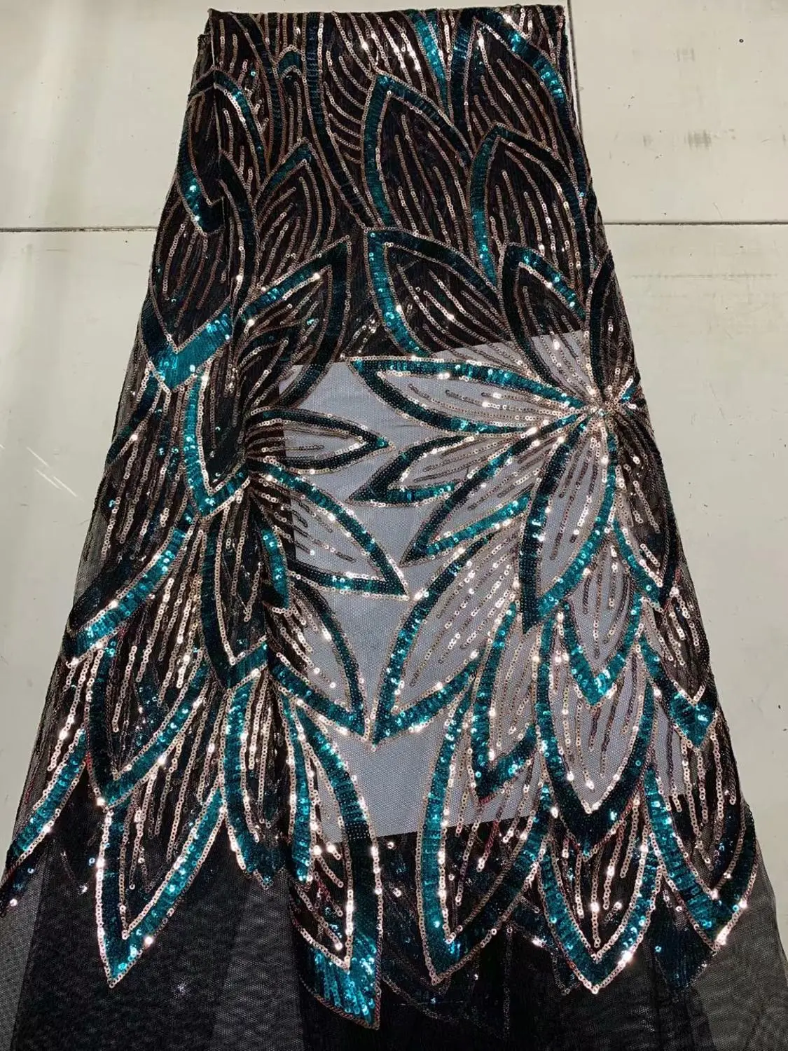 Органза Лидер продаж нигерийское кружево с блестками ткани 2019 Высокое качество