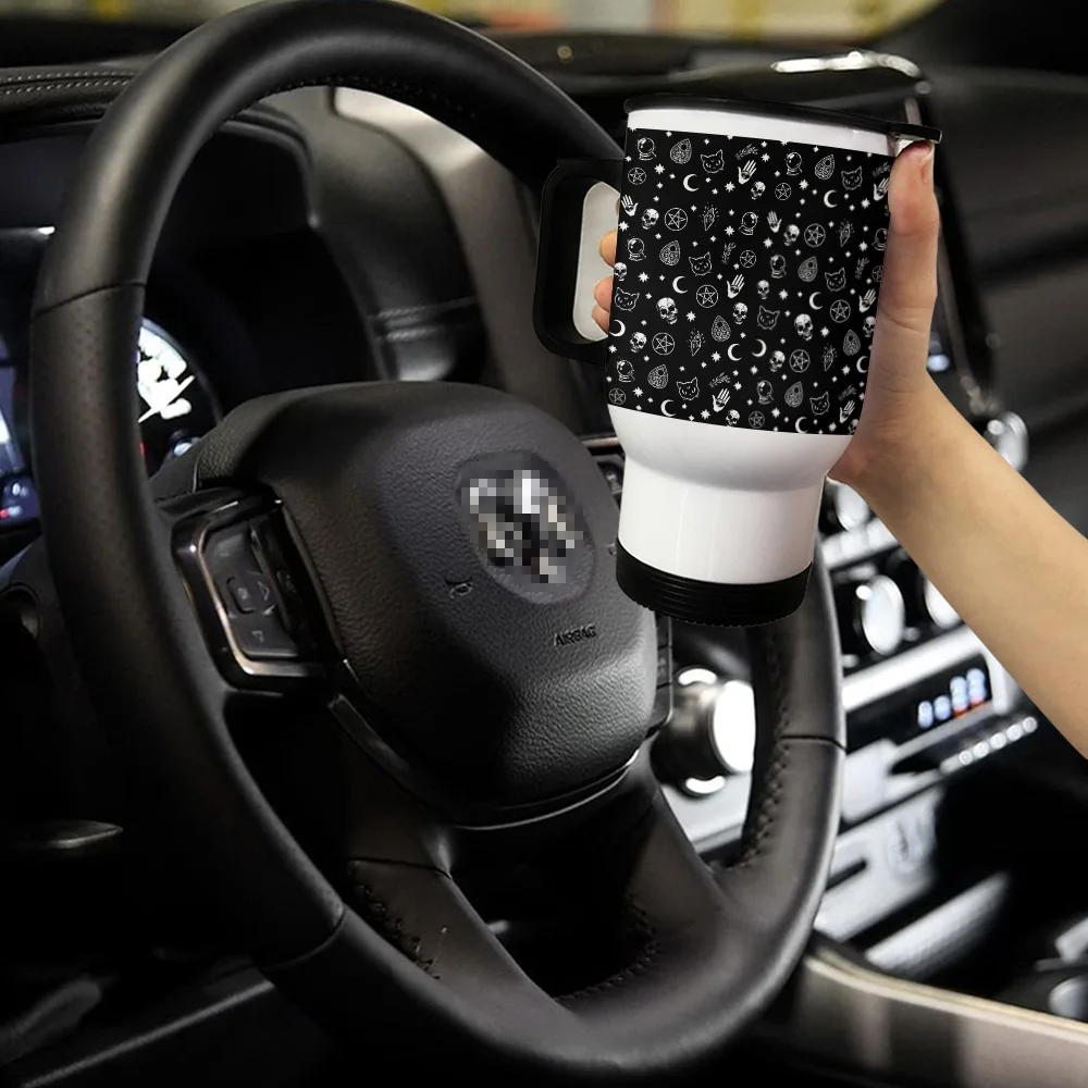 Черная ведьма череп Луна гадание Путешествия Кружки тумблеры путешествия кружки