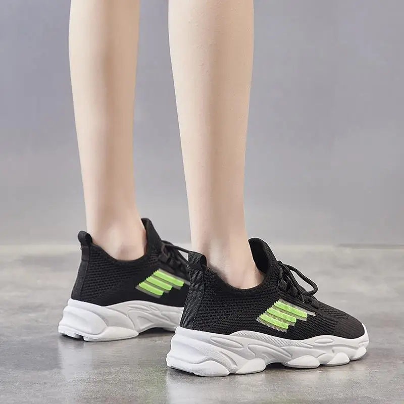 

Универсальные женские кроссовки на плоской подошве, Новинка лета 2021, трендовая модная сетчатая женская обувь, повседневные уличные кроссов...