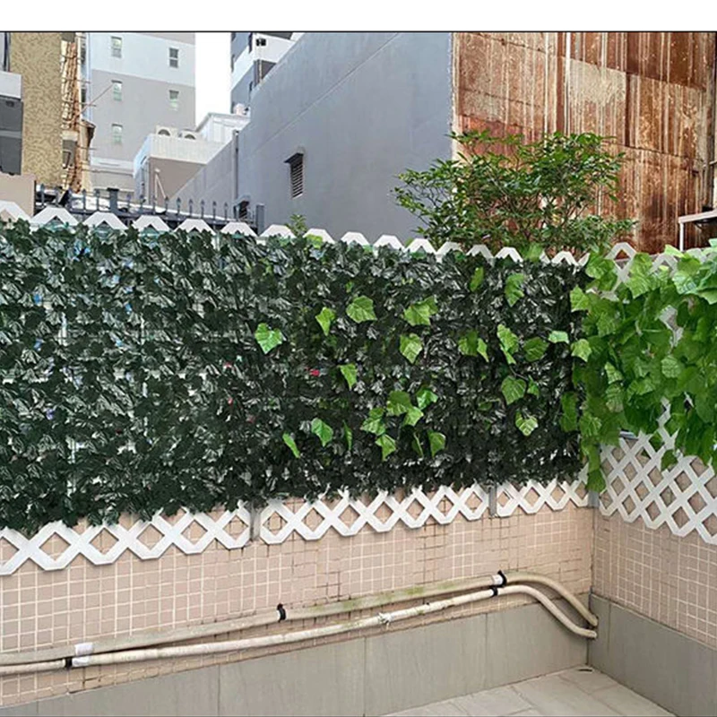 Искусственный забор из листьев зеленый декоративная лоза для заднего двора