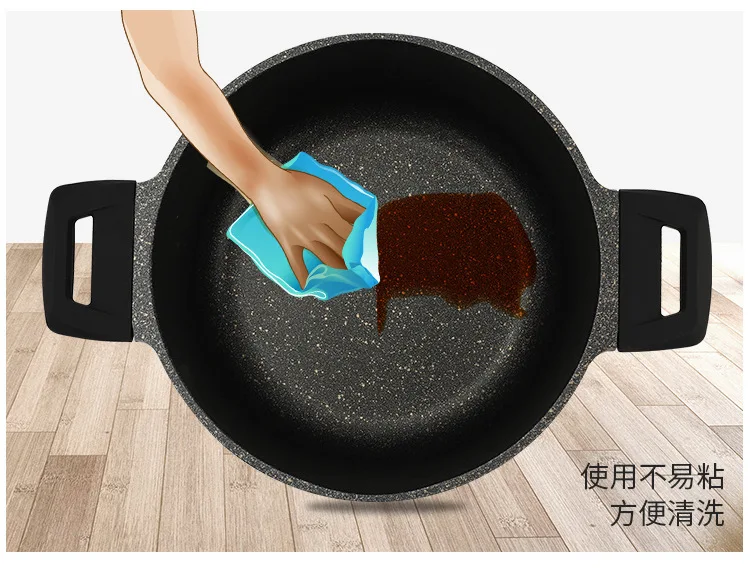 24 см антипригарная Кастрюля для супа и лапши кастрюли для мясного бульона кухонная посуда кухонный кастрюли для готовки и кастрюль машина для завтрака индукционный горшок