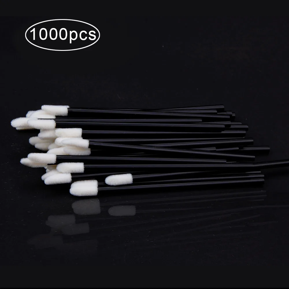 1000pcs black 500/1000 шт./компл. одноразовая кисть для губной помады палочка-аппликатор для блеска для макияжа, инструменты, кисти для макияжа для ресниц и бровей аксессуары - Цвет: 1000pcs black