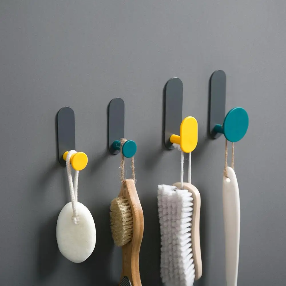 

4 шт. креативные настенные крючки для ключей, вешалка для пальто, домашний декоративный металлический подвесной крючок для двери