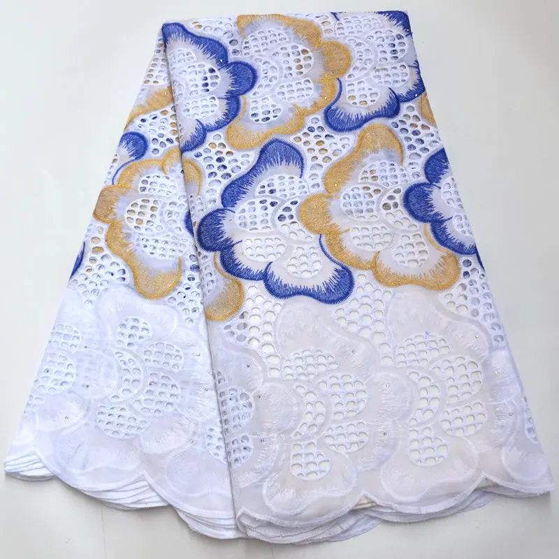 

Latest swiss voile lace in switzerland 2020 Skin friendly sheer Egyptian Cotton lace 5 yard white African Nigerian Voile fabric