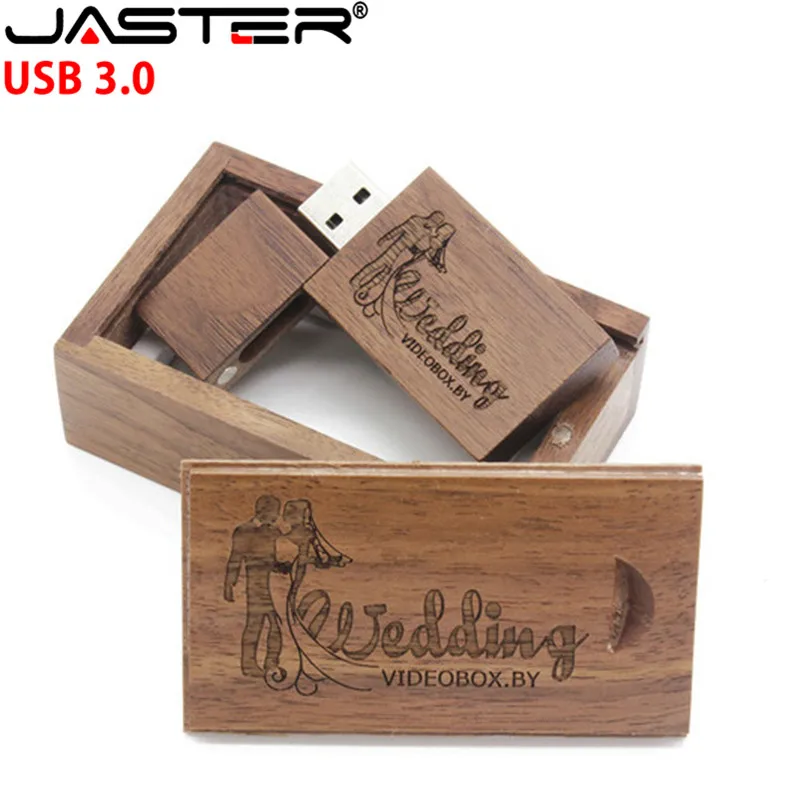 JASTER флеш накопитель из дерева настраиваемый логотип USB флэш 16 ГБ 32 64 Гб 3 0