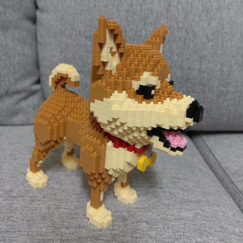 

Cartoon Shiba Breed Dog Animal Pet 3D Model 1850Pcs Mini Diamond Blocks Bricks Building Toy Features Highly Authentic Detailing