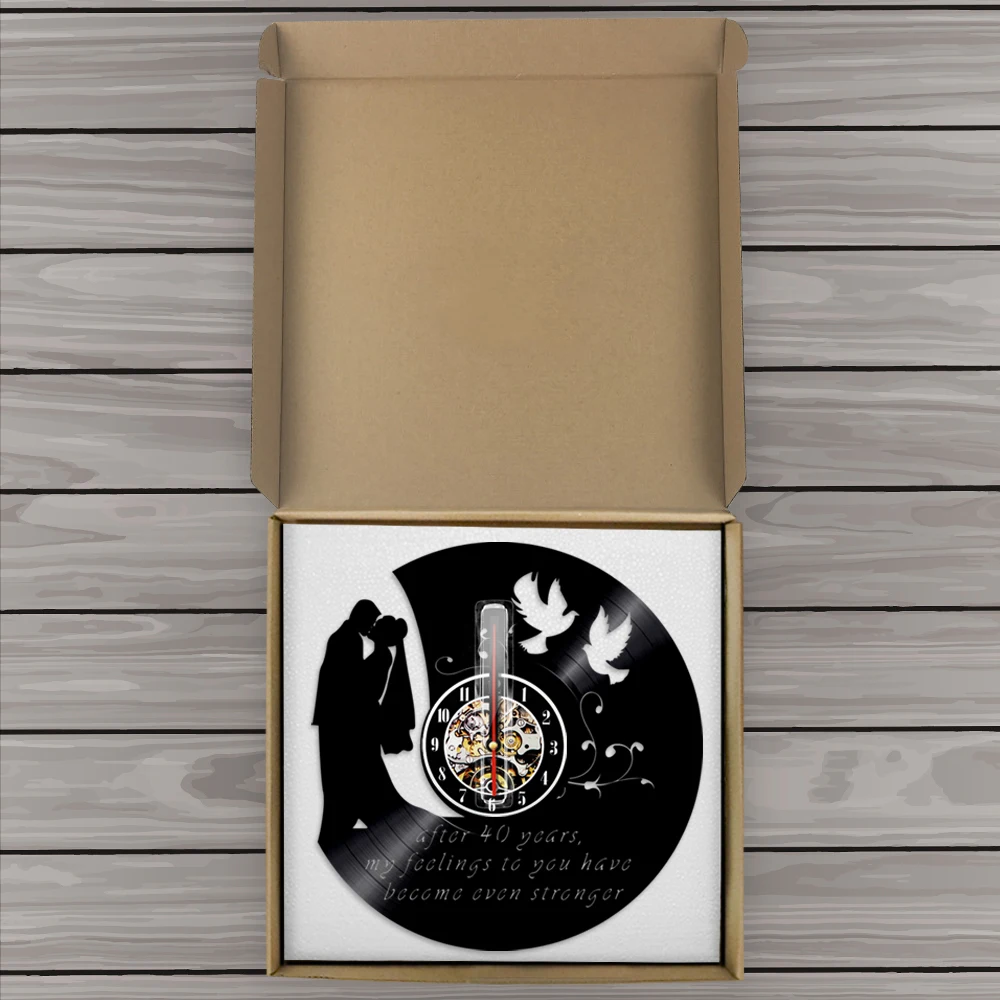 Персонализированные настенные часы на заказ виниловые для записи свадьбу