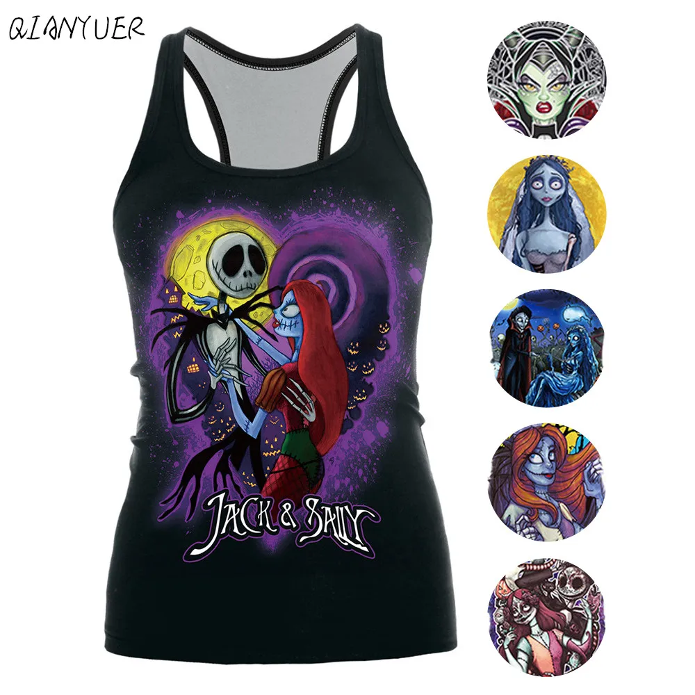 Большой размер жилет без рукавов на Хэллоуин хлопковый женский в готическом