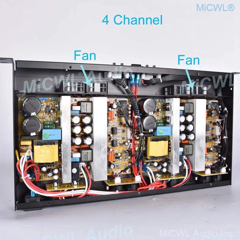 

5200W Digital Power Amplifier Stage Audio Speaker AMP Amplifier 2 / 4 Channel 2800 watt MiCWL Q6400
