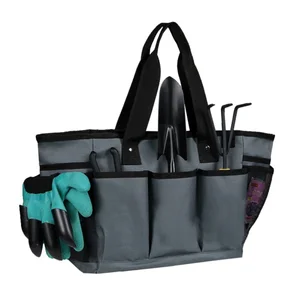 Garden Tool Storage Bag Oxford Cloth Outdoor Multi Pocket Gardening Tool Organizer Tote Bag Carrier Outdoor Hand Bag 10 item image