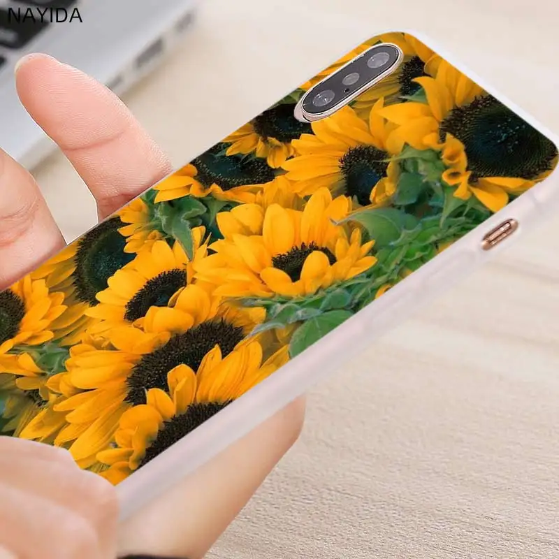 Мягкий чехол для Huawei Honor 30 20 Pro 10 9 Lite 30s 10i 9a 8a 7a X10 8x контейнер садовый подсолнух |