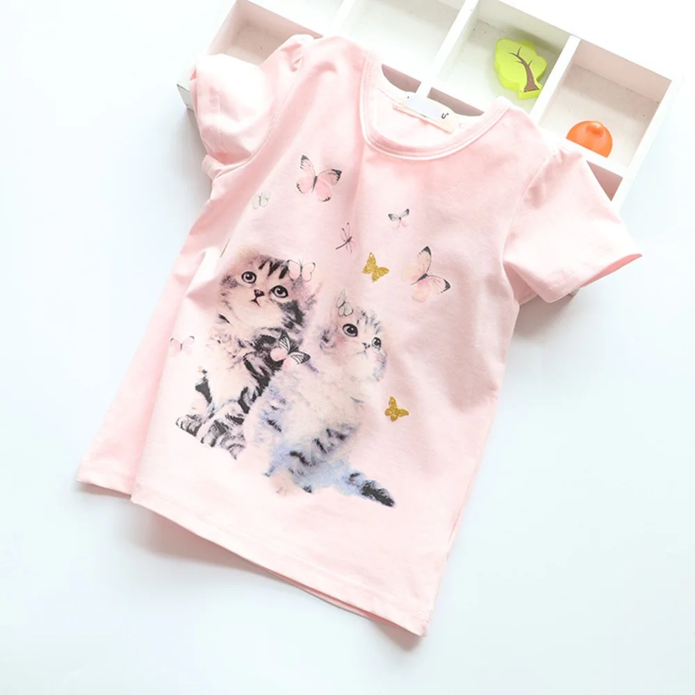 Новинка Хлопковая детская футболка Детские летние футболки с короткими рукавами