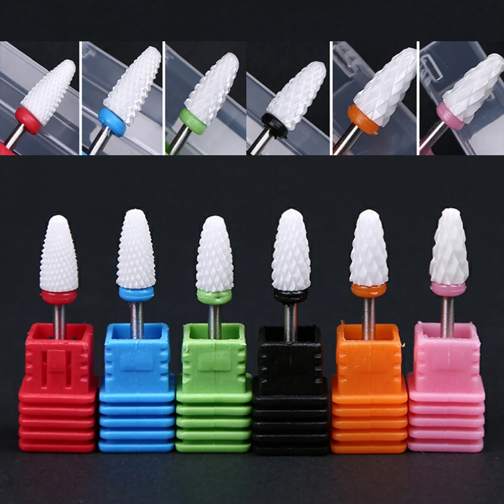 1 шт. Алмазные Керамические сверла для ногтей вращающиеся фреза маникюра и