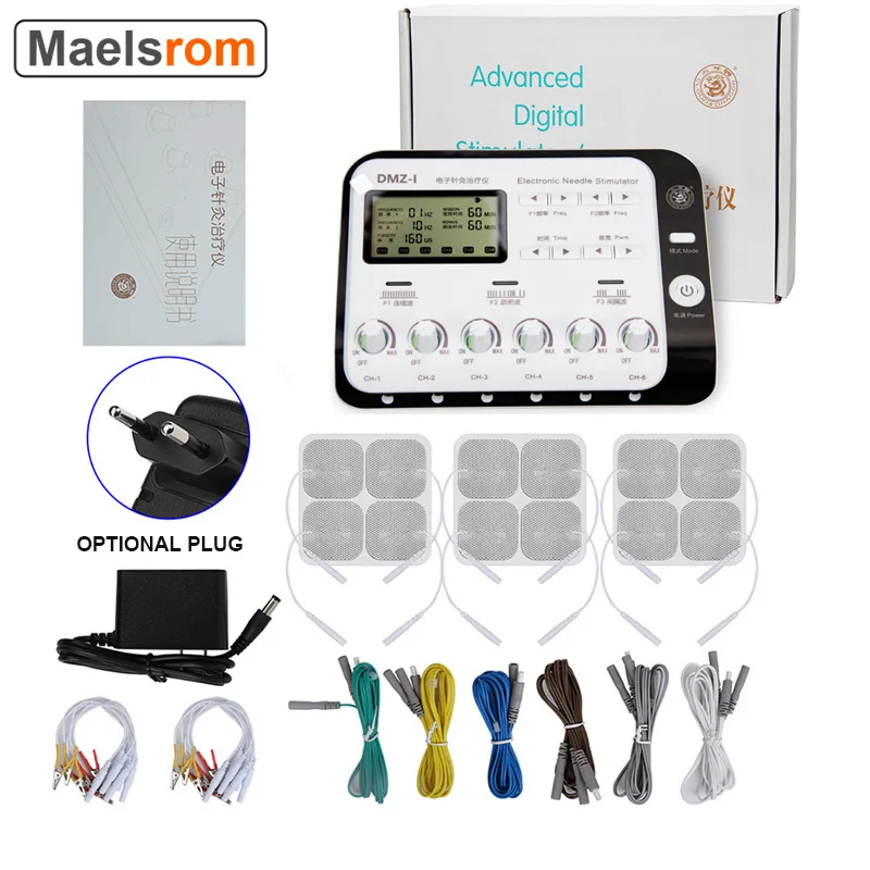 

Digital 6 Output Channel Multi-Functional TENS Body Massager Electric Muscle Stimulator Relax Electroacupuncture Patch Massage
