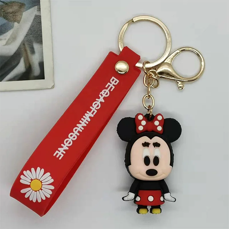 Брелок для ключей Disney с Микки и Минни мультяшная фигурка Стич Дональд Дак