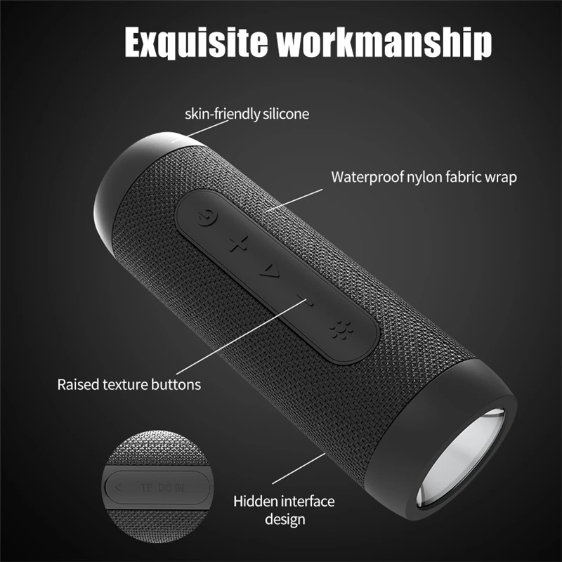 Портативный Bluetooth-динамик с радио фонариком беспроводной динамик бумбокс