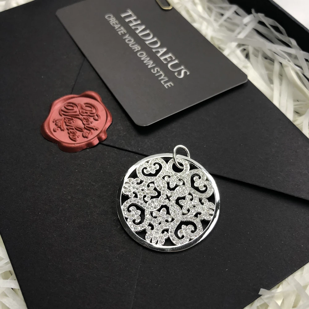Кулон с белым орнаментом модные ювелирные украшения 2019 пробы в Европейском стиле