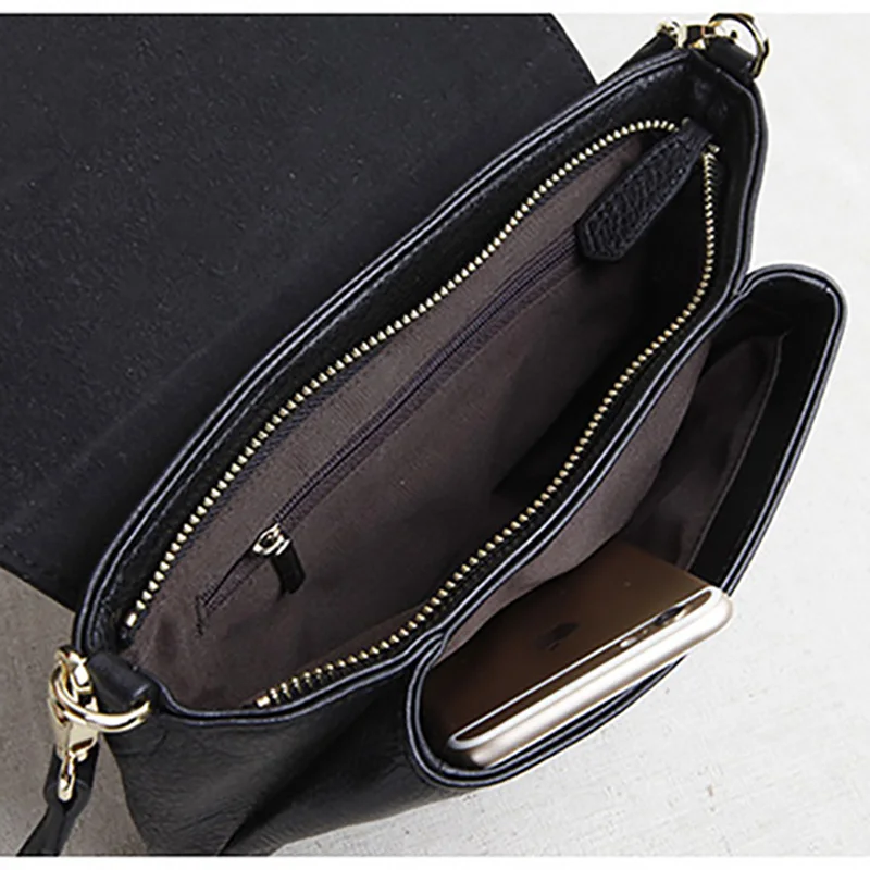 Женская Маленькая кожаная сумка AETOO стильная Наплечная Косынка маленькая