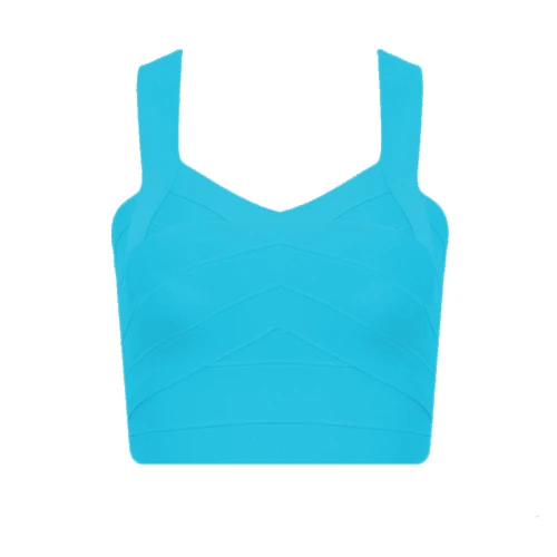 style 1 sky blue Женский короткий топ с повязкой, Летний однотонный топ с v-образным вырезом и поясом, сексуальный облегающий белый женский топ - Цвет: style 1 sky blue