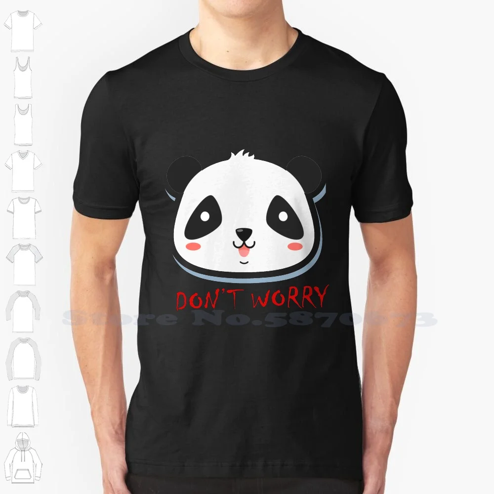 

Don'T Worry Cartoon Stickers Cool Design Trendy T-Shirt Tee Cartoon Dont Worry
