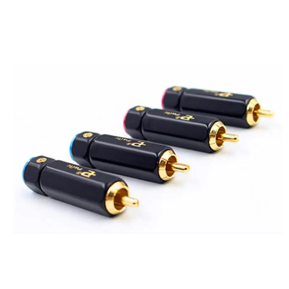 Высококачественный позолоченный штекер RCA Colleimage Hifi Palic Hi-end самоблокирующийся