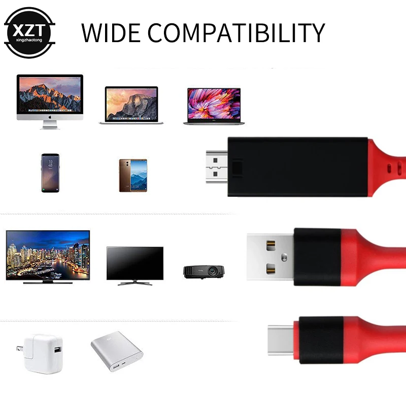 Адаптер для кабеля совместимый с USB 3 1 типа C и HDMI 1080P 720P Ultra HD 4k HDTV видео Samsung S9/8 Huawei