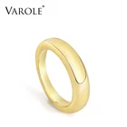 Кольцо VAROLE в стиле панк женское золотистого цвета, маленькие простые перстни в минималистическом стиле, бижутерия