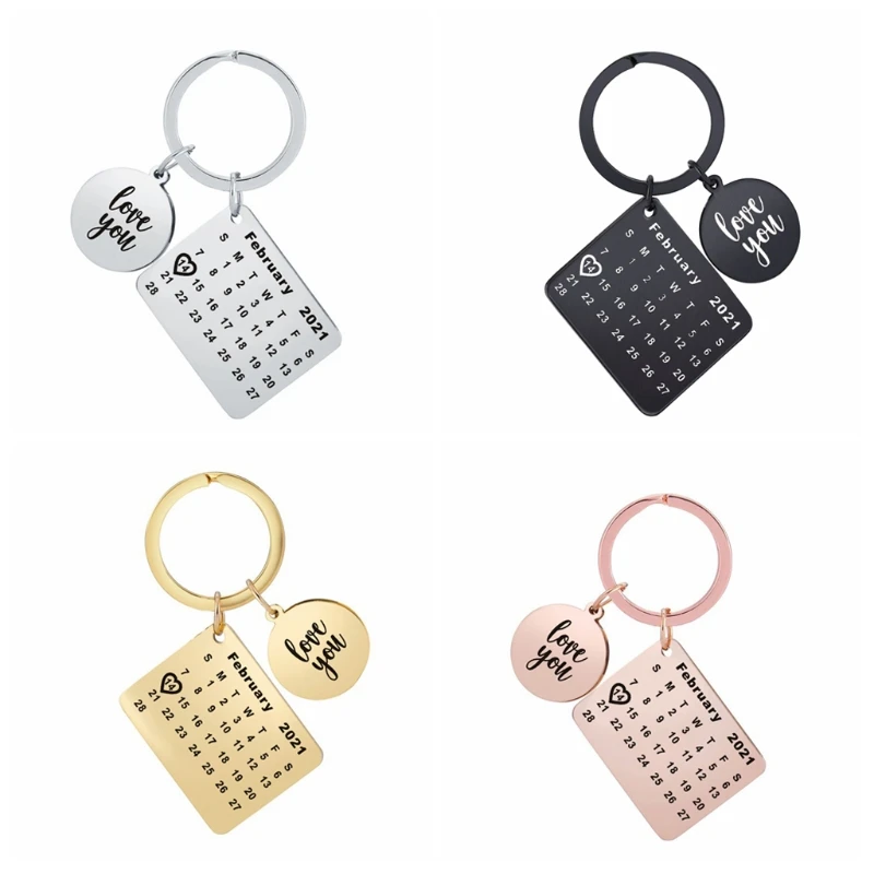 2021 2.14 Valentine Jewelry Calendar Keychain I Love You New Year Memory Gift | Key Chains
