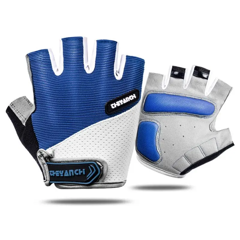 

Unisex Half Finger Bicycle Cycling Gloves Anti Slip Shock Absorbing Padded Breathable Mesh Sports Mountain Bike Mittens