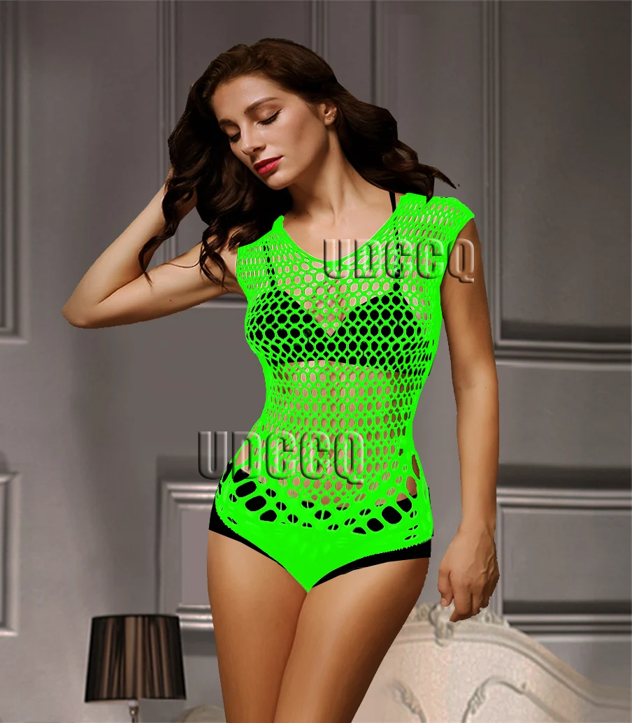 Сексуальное нижнее белье, одежда для сна, порно, Babydoll/детское сексуальное эротическое нижнее белье с плюшевой сеткой, комбинезон, ночное белье, костюмы, корсеты 8628 - Цвет: green