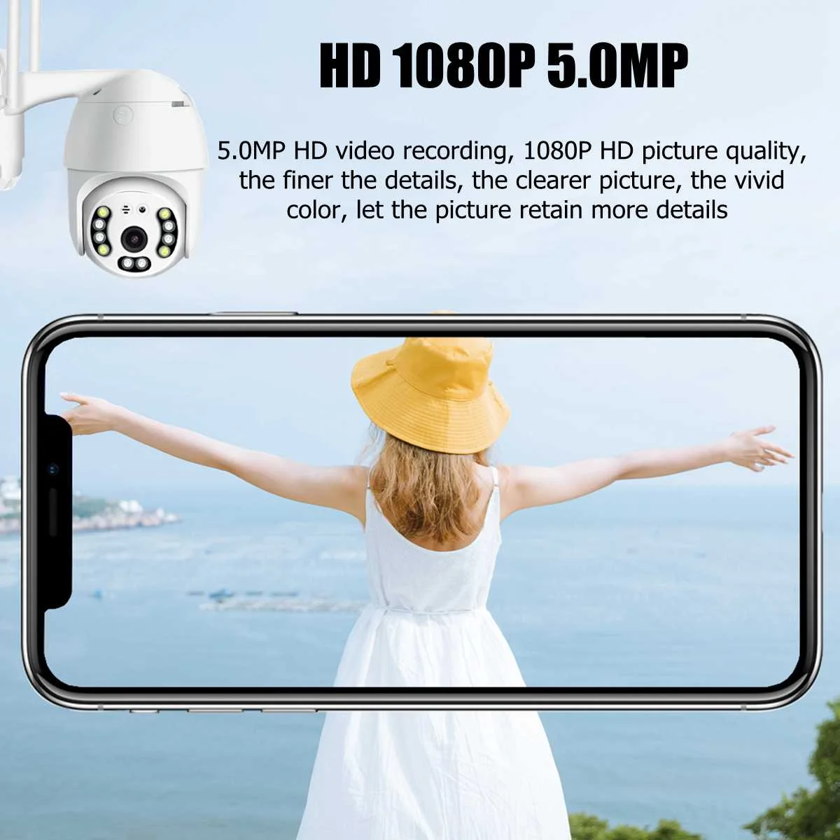 

Wifi IP Camera PTZ Full HD Outdoor Speed Dome Camera Waterproof 1080P 8X Digital Zoom Night Vision Home CCTV Surveillance