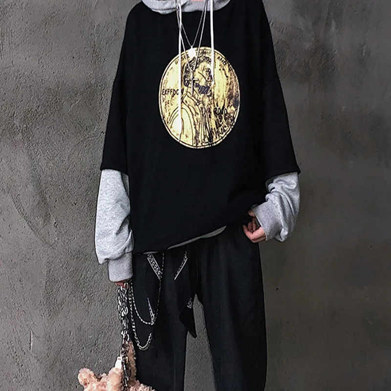 Женские толстовки толстовка с длинным рукавом и принтом Повседневная Толстовка