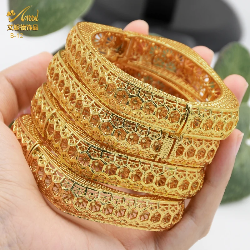 

Indian Bangles For Women African Bangle Middle East Wedding Dubai Gold Color Jewelry Arab Luxury Bridal Jewellery Ethiopian