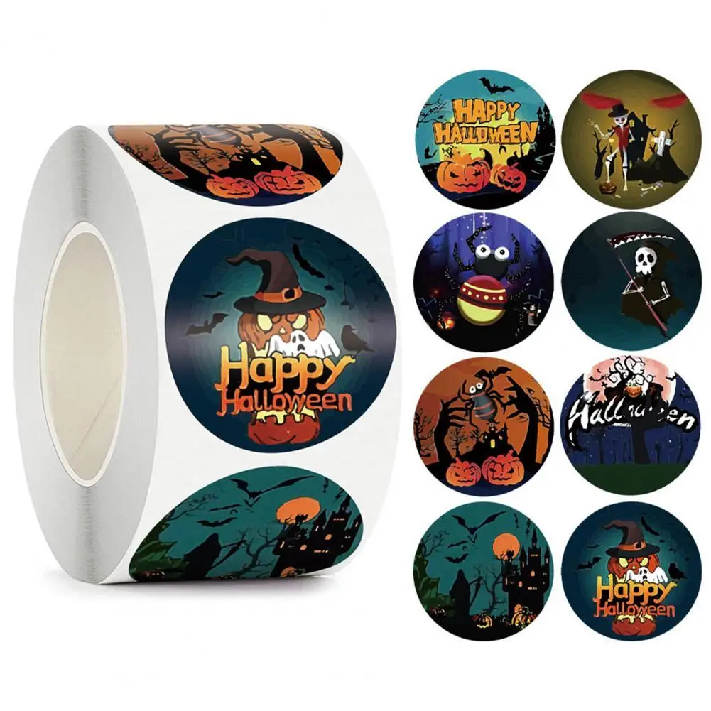

Small Convenient Strong Stickness Cute Halloween Tag Seal Decal for Home