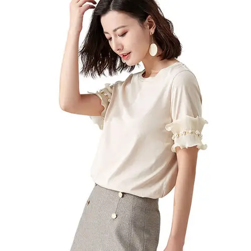 

2020 Women Short Sleeve Shirt Top mint Garment