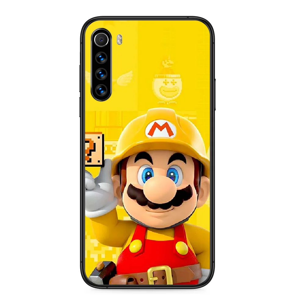 

Super funny cartoon Marios Bros Phone case For Xiaomi Redmi Note 7 8 8T 9 9S 4X 7 7A 9A K30 Pro Ultra black prime luxury Etui