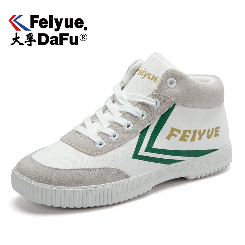 Feiyue/зимняя парусиновая обувь; коллекция 8189 года; Мужская и женская обувь; вулканизированные кеды; хлопковая обувь; рыцарские туфли на плоской подошве с высоким берцем; 3 цвета;