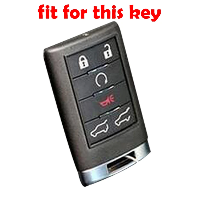

Silicone Key Holder Cover Case For Cadillac Cts Ats Srx Escalade Keyring Skin Keychain Car Key Case Cover Accessories Protection