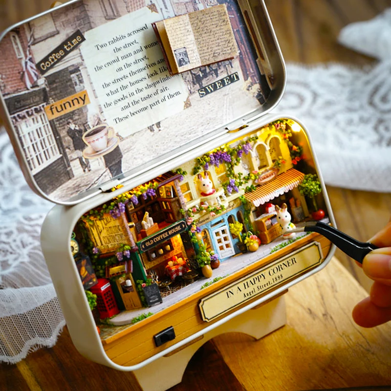 Деревянный кукольный мини дом в 3D коробке набор компонентов для мебели сделай