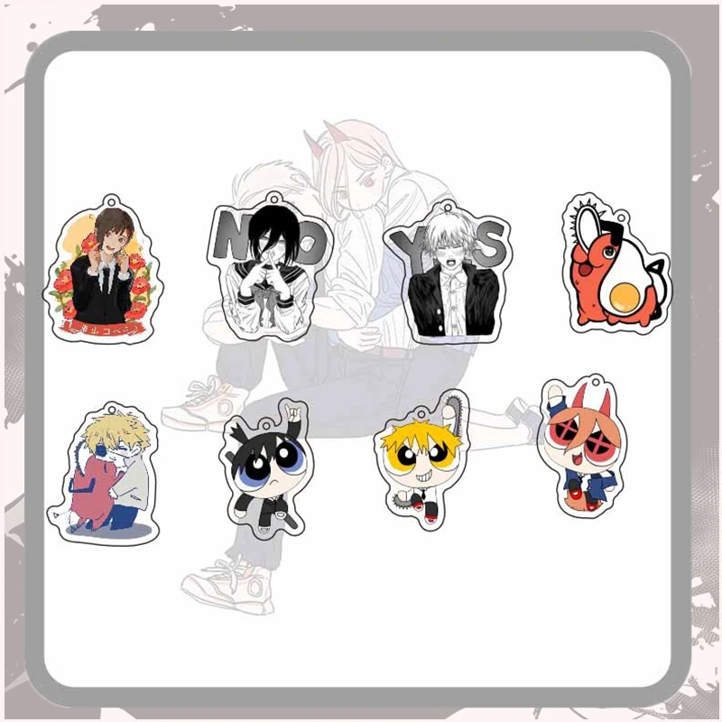 

Creativity Anime Chainsaw Man Figure Key Chains Role Child Toy Himeno Accessory Keyrings FashionStudent Backpack Keychain